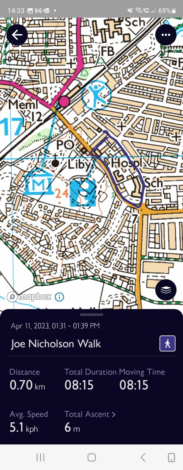 Image of route of the walk